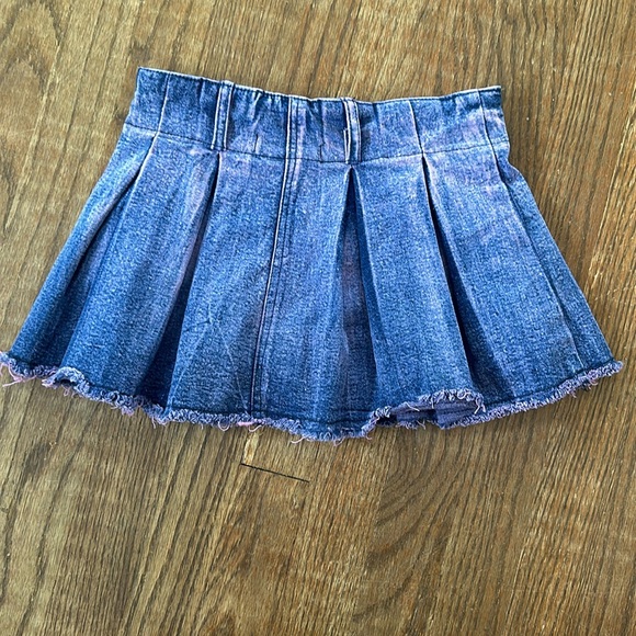 Flowers By Zoe Denim Skirt Blue & Pink - Picture 6 of 10